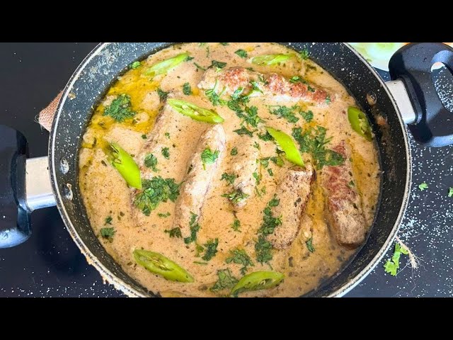 Malai Chicken Seekh Gravy | मलाई चिकन सीख कबाब ग्रेवी | Chicken Seekh Kabab Dinner Recipe