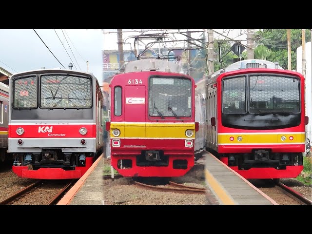 Kumpulan Kereta Api KRL Commuter Line TERBARU di STASIUN DEPOK, Ada JR 205 Marchen, dan TM 6000 !!