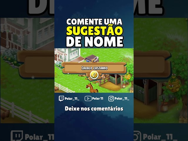 QUAL SERÁ O MELHOR NOME PARA UM CAVALO??? HAY DAY