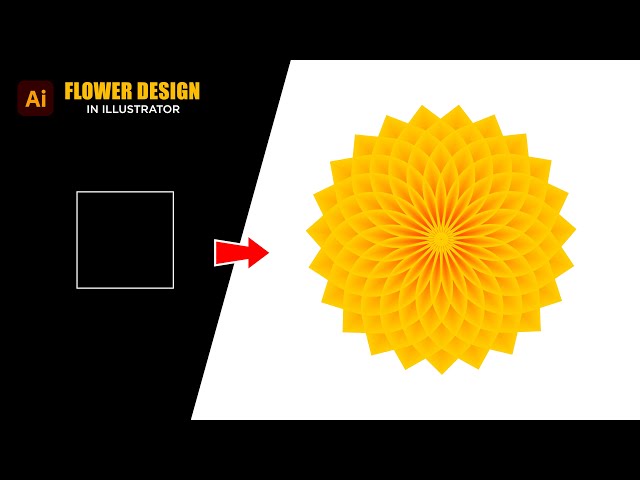 Create Flower Design in Adobe Illustrator | Blend Tool Flower Design | Illustrator Tutorial