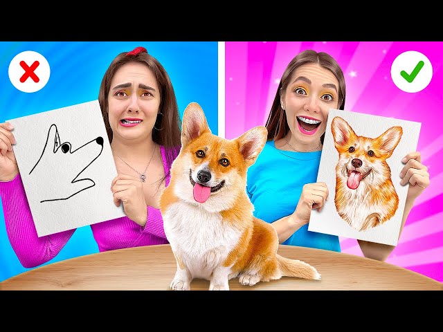 Genius Ways to Draw Puppy! 🐶🖌️ #123go