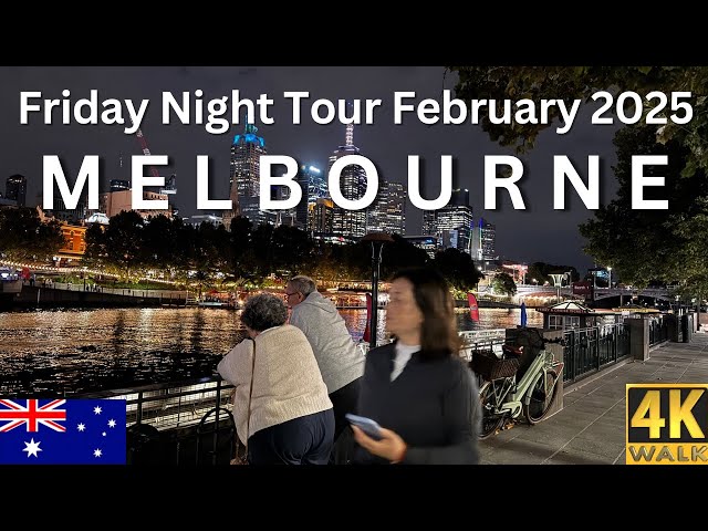 Melbourne Australia Walk After Dark 2025 Night Walk In Melbourne 4K