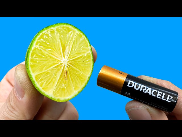 Never buy new Batteries! Just use Lemon and your Old Batteries can be reused