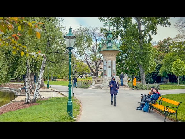 Vienna Walk Stadtparkt to Karlskirche, April 2024 | 4K HDR