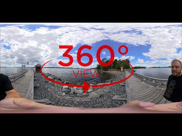 360° Video - Enjoy This Relaxing Beach View, 3 Hours Of Waves And Boats - Summer In Sweden INSTA360