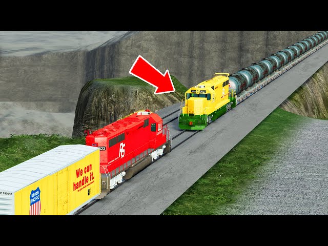 Bad Dispatcher Mistake Freight Trains Accidents 🔴 BEAMNG.Drive Stream