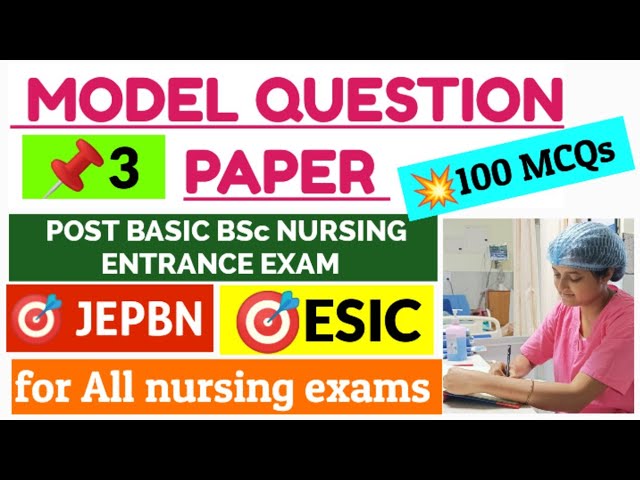 last minute preparation II JEPBN model question paper II post basic bsc nursing entrance exam II