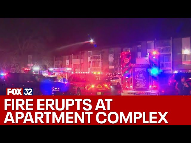 Fire erupts at suburban apartment complex