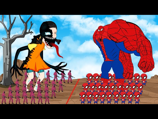 Evolution Of SPIDERMAN Family Vs BATMAN Family Playing Squid Game 2 Animation | 어몽어스 오징어 게임 2