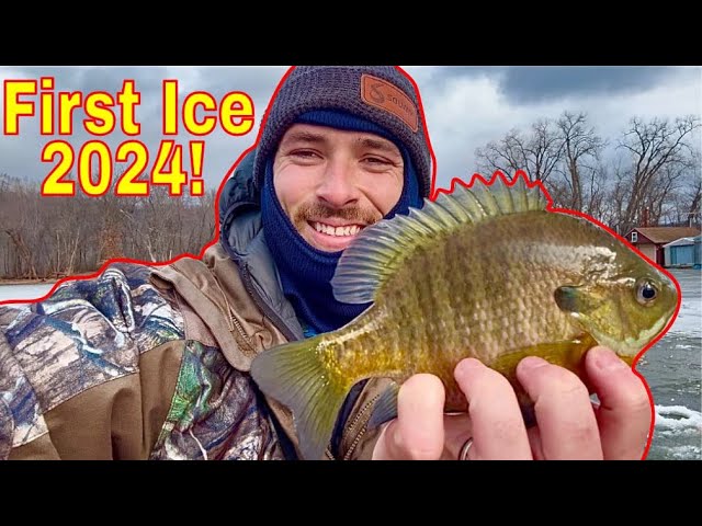 Ice Fishing FIRST ICE For Big Panfish!