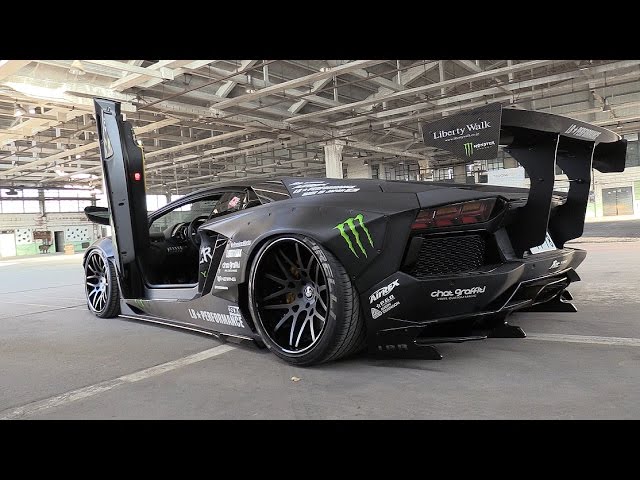 Liberty Walk Lamborghini Aventador w/ Fi Exhaust - Start, Revs & Fly By's!