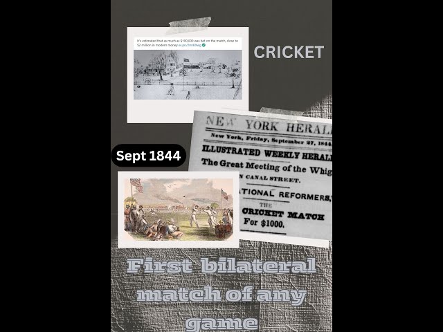 First ever match 'any game any where' #cricketinusa #worldcup2024 #cricket #nostalgia #1844 #canada