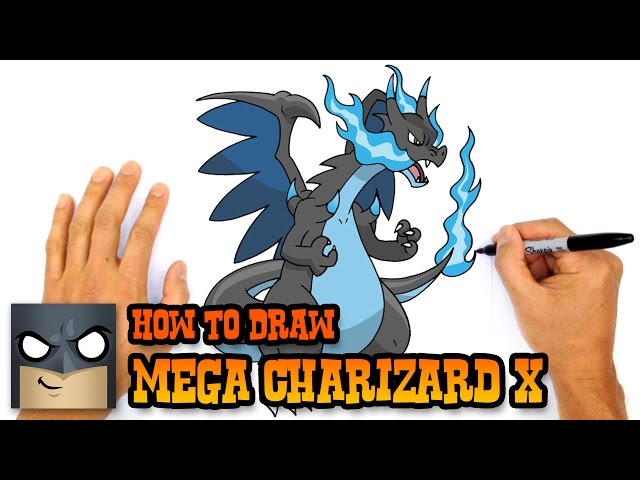 How to Draw Mega Charizard X | Pokemon