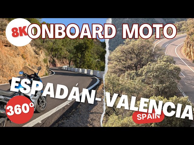 8K VR Tour | 360º Motorcycle Ride Through Sierra de Espadán, Valencia |  Arrival in Ahín