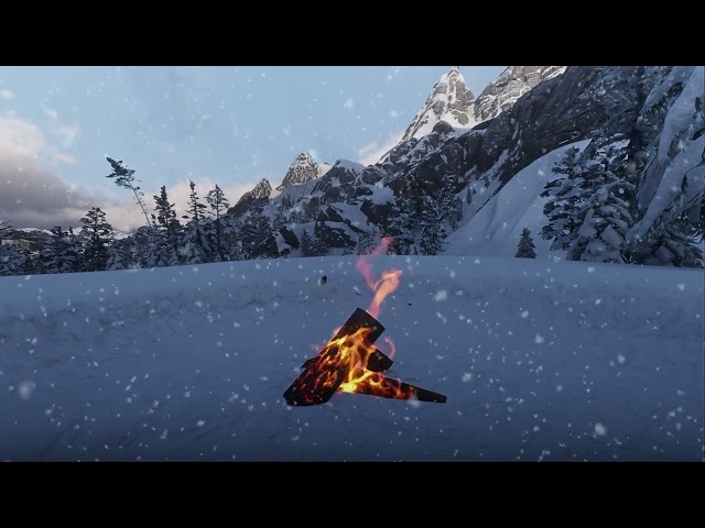 Cozy Campfire Christmas Camping in Snow Mountain | Warm Campfire & Morning Winter Ambience  🎄❄️