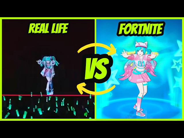 Fortnite Hatsune Miku Emotes: Real Life Dances vs Fortnite Emotes!