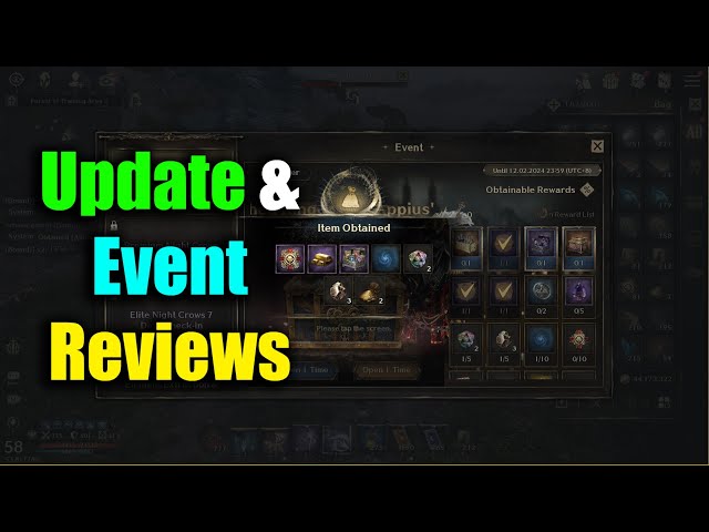 Night Crows Update & Event Reviews