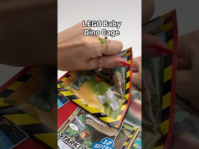 LEGO Jurassic World Baby Dino Cage magazine 🦕 #legomagazine #legojurassicworld