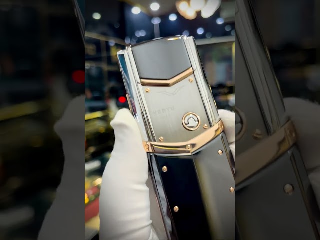 Vertu Signature S Thép Bóng Điểm Vàng Hồng