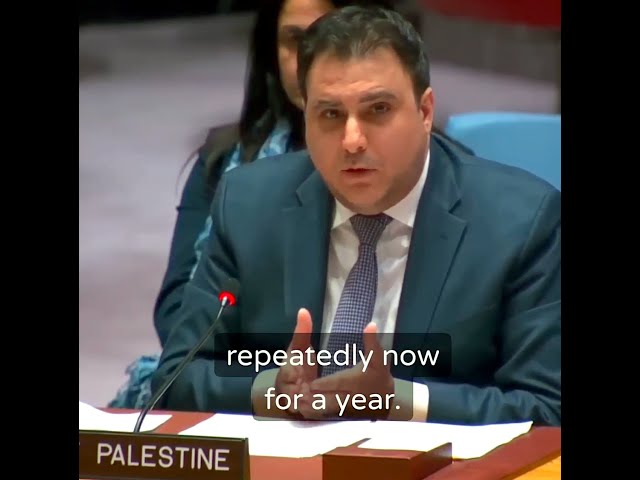 MAJED BAMYA, Palestinian representative at the UN, extraordinary response to the US veto for Israel.