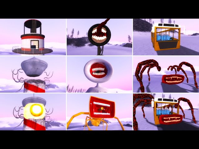 EVOLUTION OF MONSTERS: LIGHTHOUSE, SIREN HEAD, BUS EATER, CAR EATER, TRAIN EATER (GMOD)