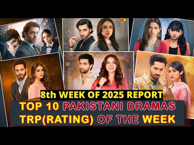 Top 10 Pakistani Dramas TRP(Rating) Of The Week-8th Week Of 2025 Report -Top Rated Pakistani Dramas