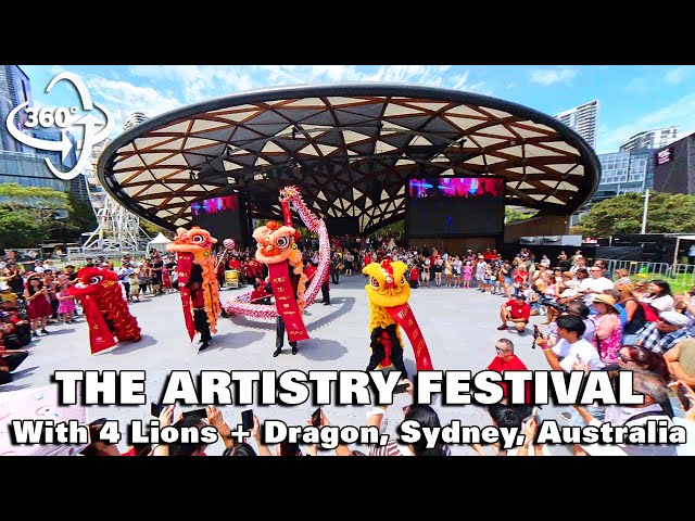 2025 Lunar New Year Artistry Festival at Tumbalong Park, Sydney | A Cultural Fiesta | 360° VR View