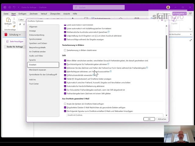 Vorlagen für Outlook in OneNote