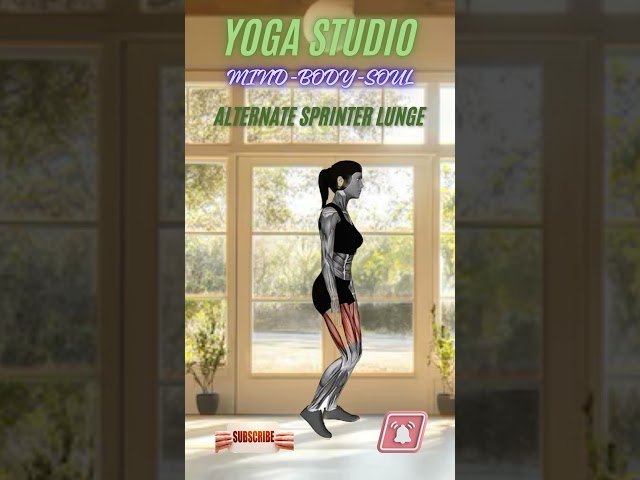 Sprint to Slim: Master the Alternate Sprinter Lunge in Yoga!