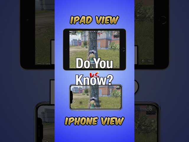 iPad View vs iPhone View (PUBG Mobile & BGMI) #shorts