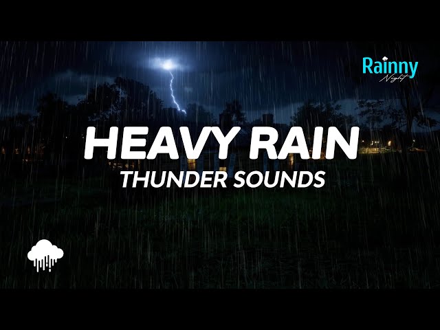 Very Heavy Rain and Thunder Sounds to Sleep FAST and Stop Insomnia, Block Noise & Mask Tinnitus