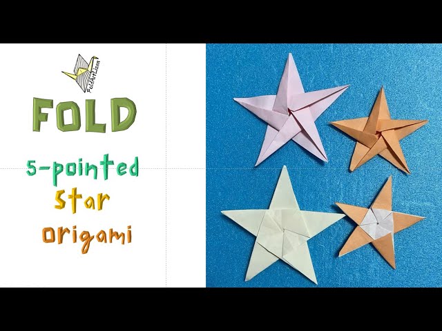 Simple five point star - origami