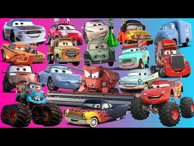 Looking For Disney Pixar Cars 2 Lightning Mcqueen, Doc Hudson, Fillmore, Bobby Swift, Fritter, Mater