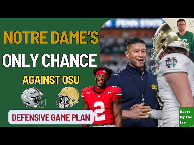 How Notre Dame Can Win vs Ohio State Football | Schematic Answer