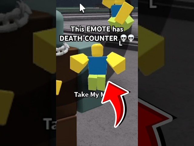 THIS EMOTE HAS DEATH COUNTER 💀💀 The Strongest Battlegrounds ROBLOX #shorts