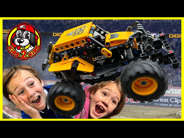 MONSTER JAM Toys - DIGatron & ThunderROARus LEGO Technic Monster Trucks Unboxing & Racing