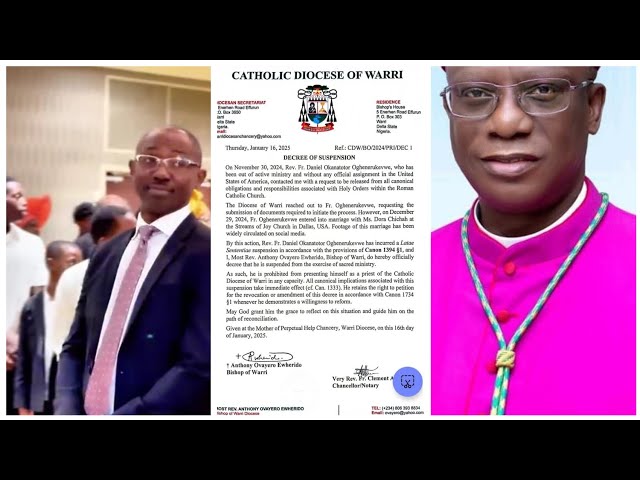 Nigerian Catholic Priest Suspended For Getting Married In US