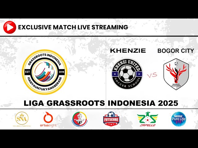 KHENZIE vs BOGOR CITY | Liga Grassroots Indonesia 2025 JABODETABEK LIVE Lapangan 3