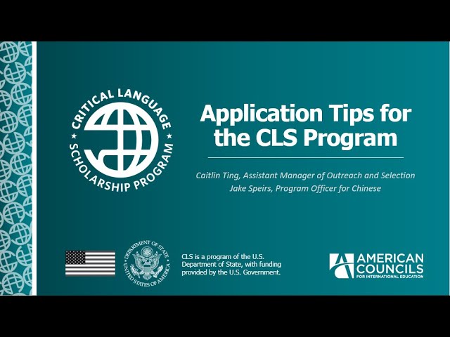 2025 Application Tips for the CLS Program Overseas Webinar