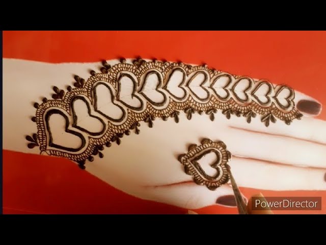 Latest Unique Heart Shape Mehndi Design ❤| Simple and Beautiful Heart Shape Back Hand Mehndi Design