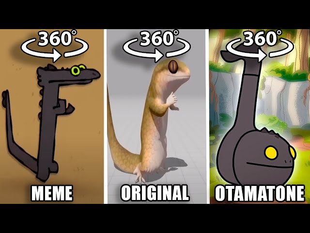 Toothless Dancing Original vs Meme vs Otamatone 360º VR