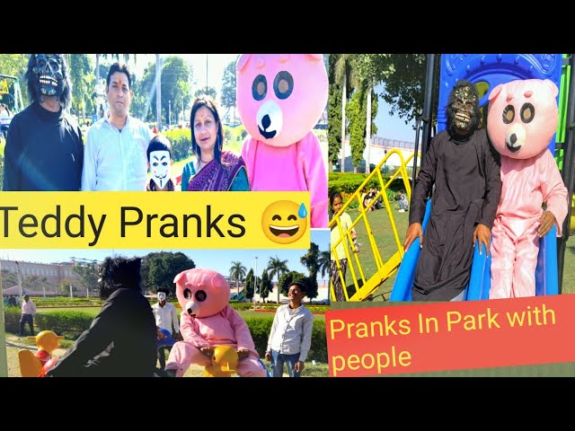 teddy bear prank in park🤣|teddy bear pranks|#funny #viralvideo #comedy