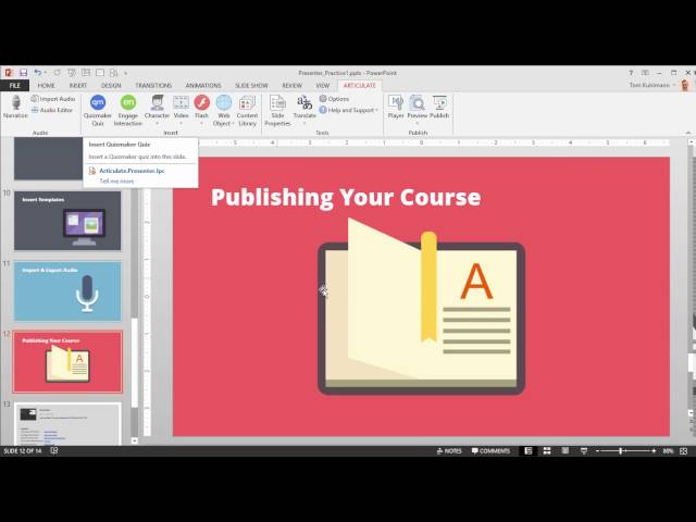 Articulate 360 Tutorial: How to Preview & Publish Your Online Course in Presenter 360