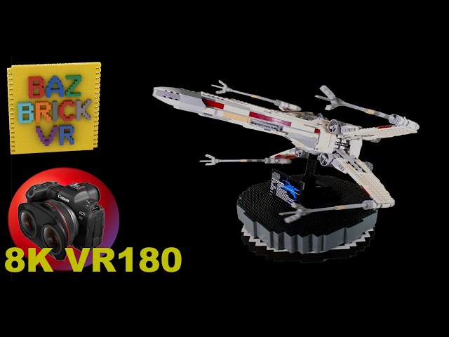 8K VR180 Lego Review 10240 Red Five X-wing Starfighter 3D BazBrickVR S01E28