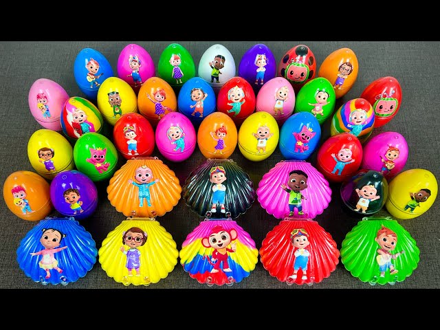 Pinkfong, Cocomelon Rainbow Dinosaur Eggs with CLAY ! Satisfying ASMR