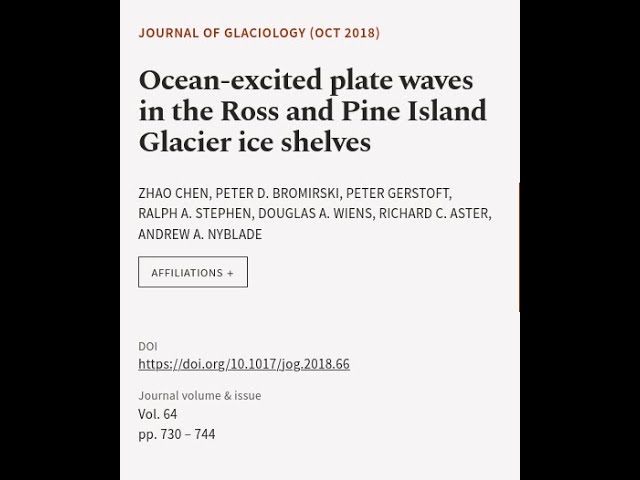 Ocean-excited plate waves in the Ross and Pine Island Glacier ice shelves | RTCL.TV