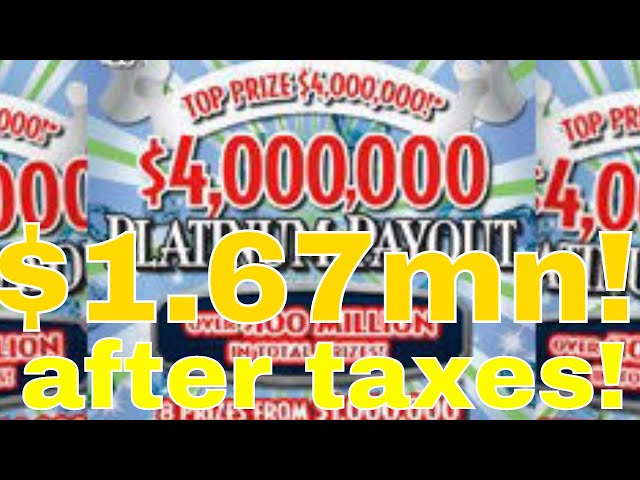 $4,000,000 on a $20 North Carolina Scratcher! --- I get $1,670,000 after taxes!