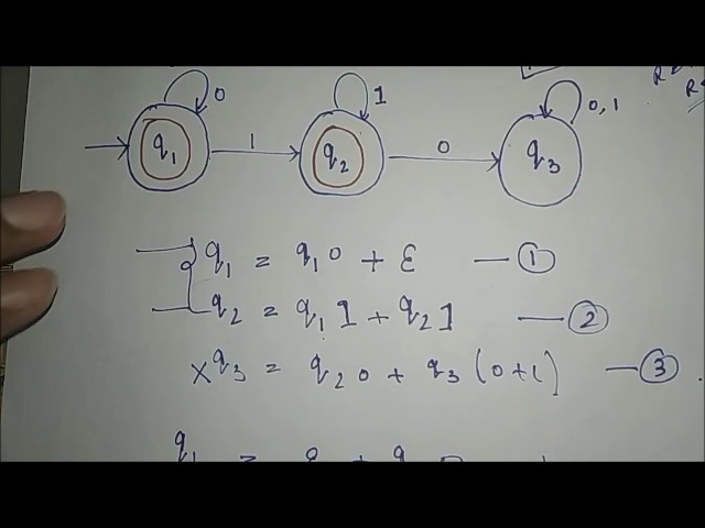 Convert FA to Regular Expression using Arden's Theorem