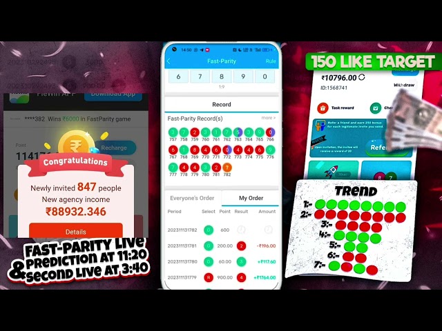 1000₹ एक सेकंड में🔥Fastwin Fast Parity Game Trick | Fastwin Parity Game Winning Trick | Fastwin App