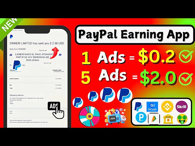 Minimum Withdraw $0.10 Only 🤑| New PayPal Cash Earning App 2024 | Earn PayPal Money Upto $12 Daily 🔥